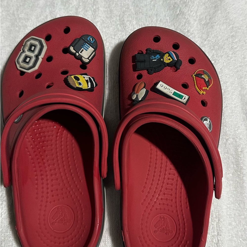 Crocs Crocband "Pepper" Classic Red Clog Mens 4 Womens 6 Relaxed Fit
